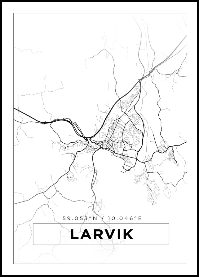 Kart - Lavrik - Hvit Plakat