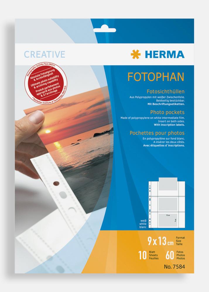 Herma fotolommer 9x13 cm liggende - 10pk hvite