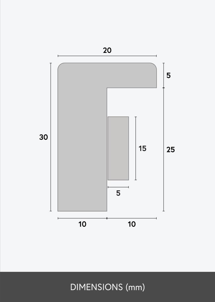 BGA Boksramme Akrylglass Svart 60x80 cm