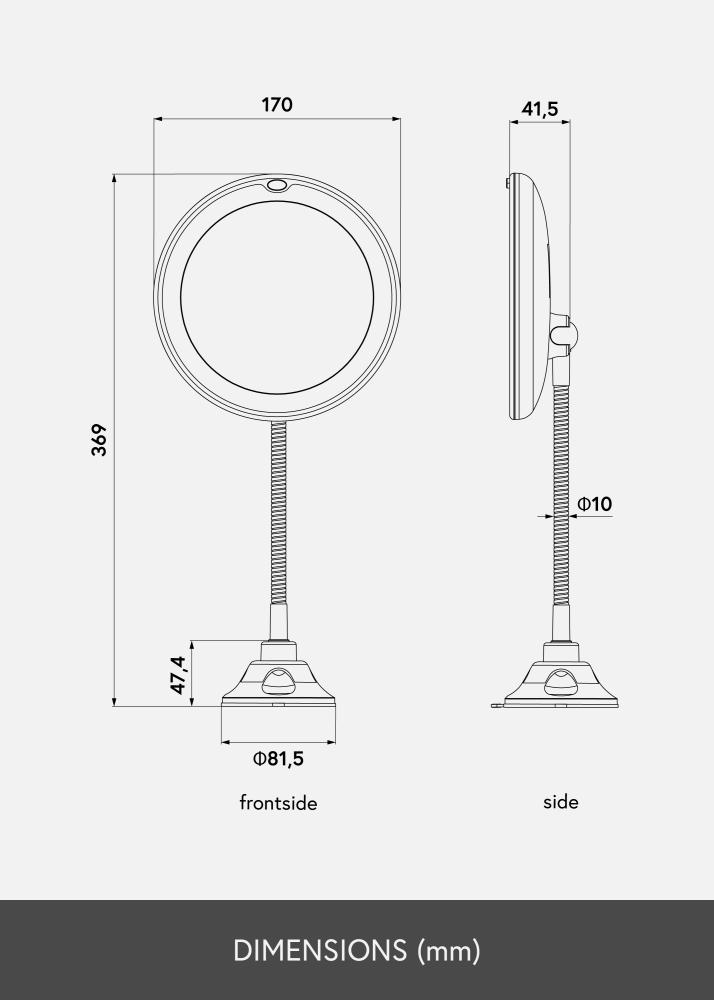 KAILA Speil Bathroom II 17 cm Ø