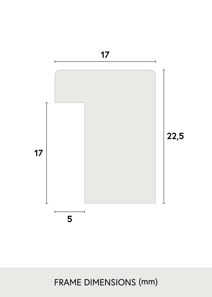 Ramme Grimsåker Eik 40x40 cm - Passepartout Hvit 30x30 cm