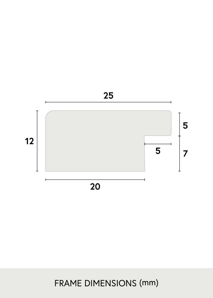 Ramme Trendline Svart 70x100 cm - Passepartout Svart 62x93 cm