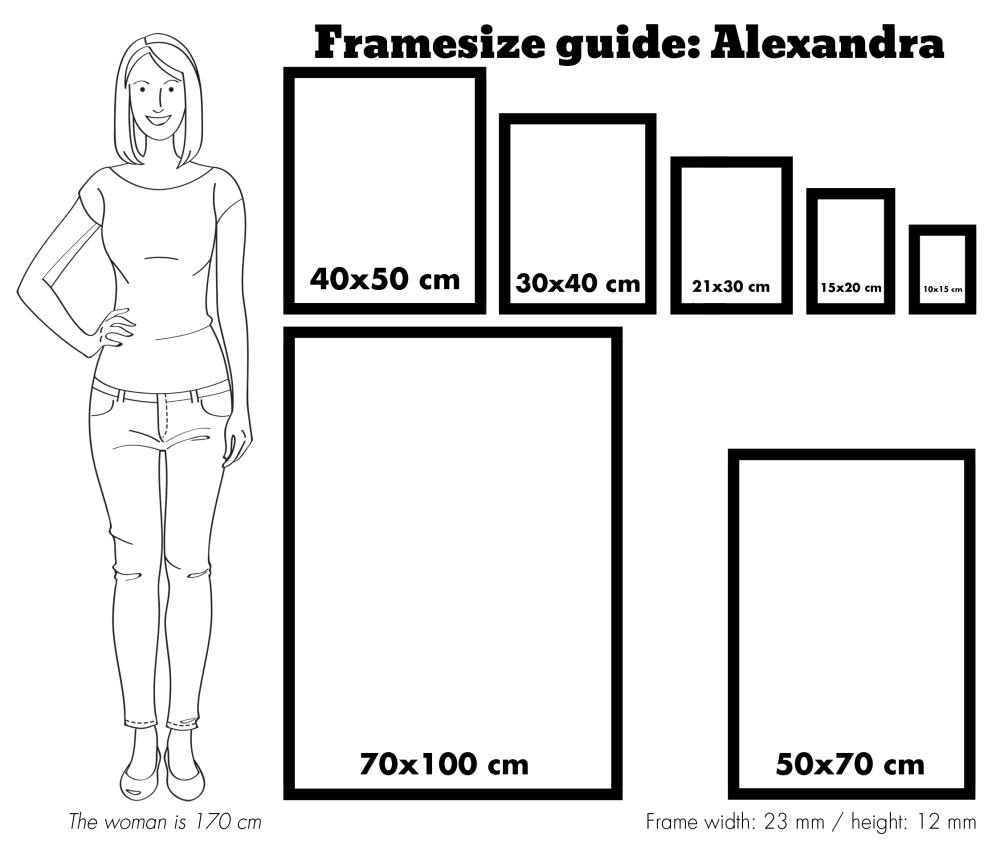 Ramme Alexandra Akrylglass Hvit 70x100 cm