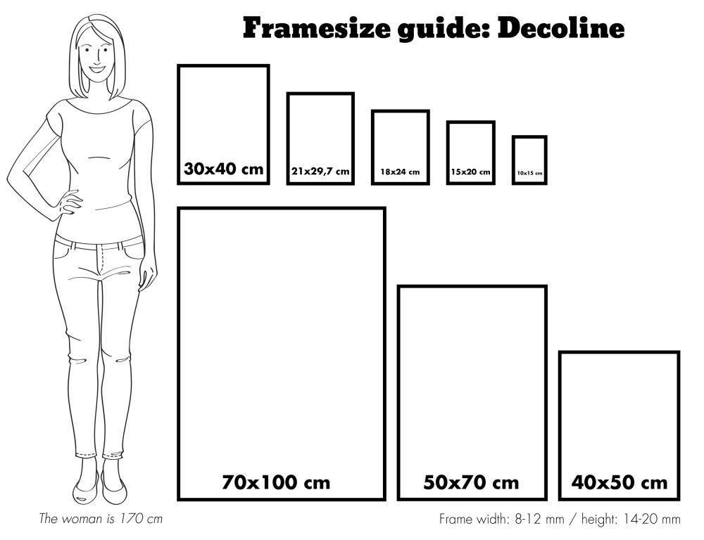 Ramme Decoline Sølv 30x91 cm