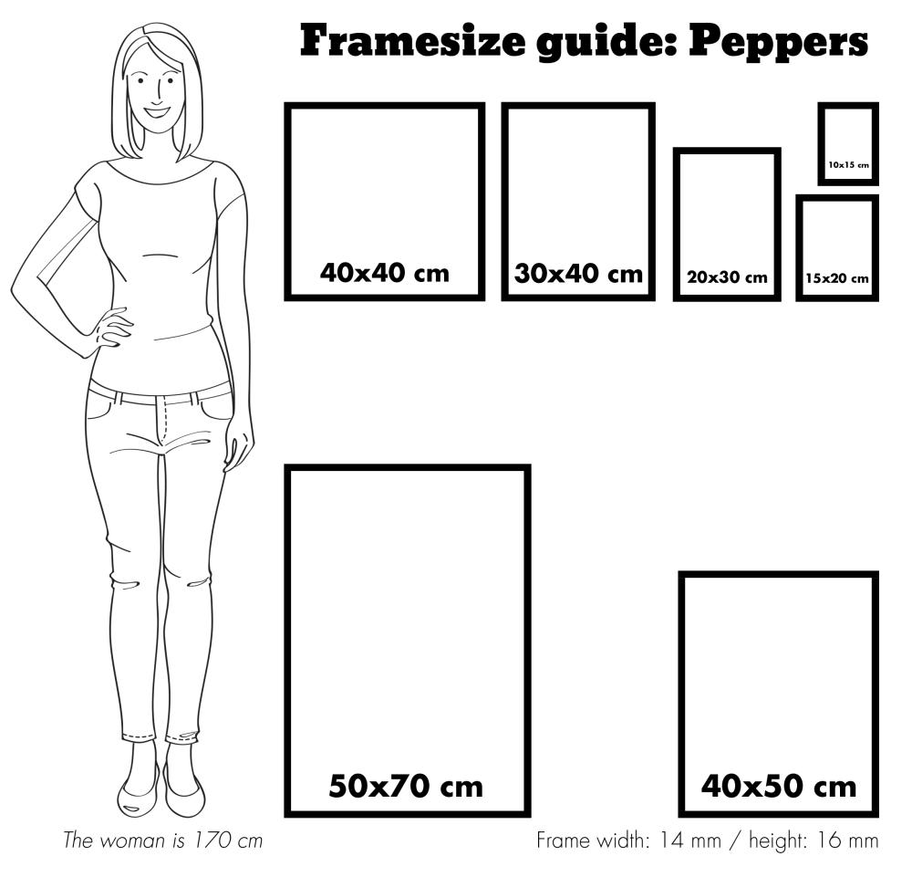 Ramme Peppers Mahogni 40x50 cm