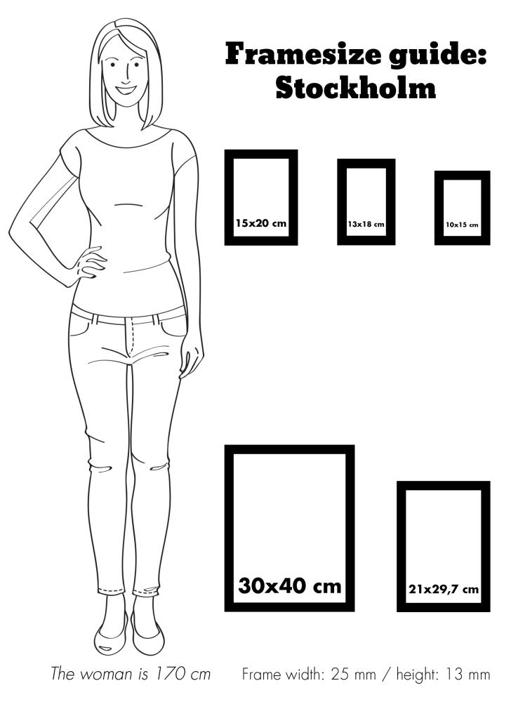 Ramme Stockholm Svart 21x29,7 cm (A4)