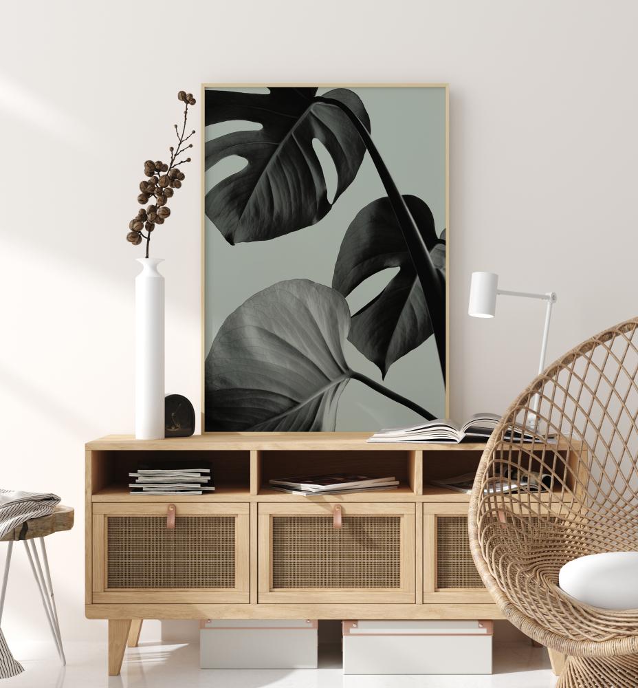 Monstera Teal I Plakat