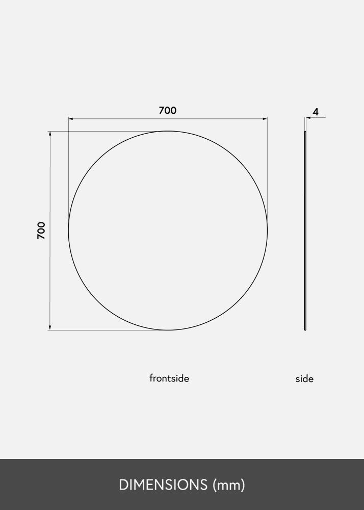 KAILA Rundt Speil Deluxe 70 cm Ø