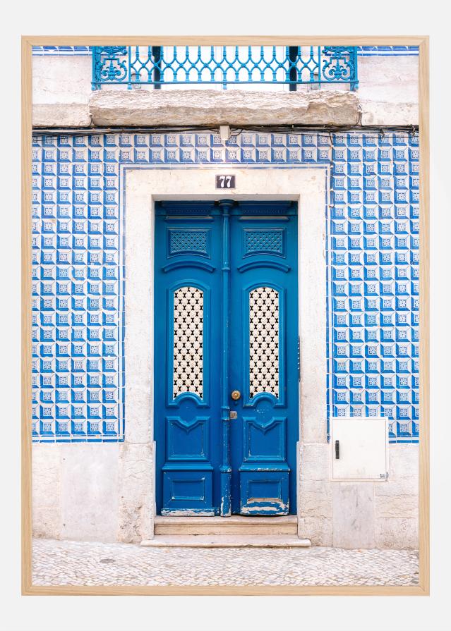 Blue Lisbon Door Plakat