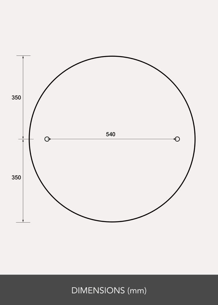 Speil Clarity 70 cm Ø