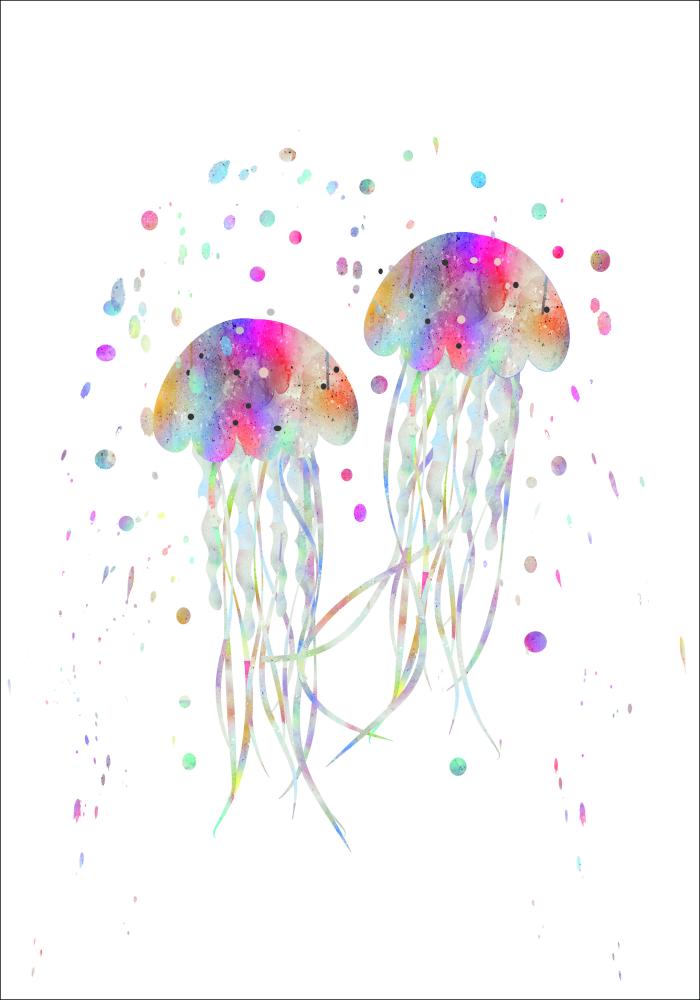 Jellyfishes stingers Plakat