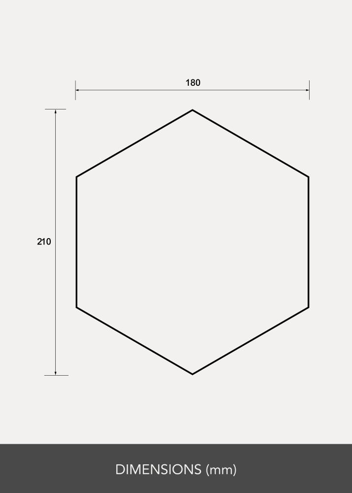 Speil Sett Hexagon 18x21 cm - 5 Stk