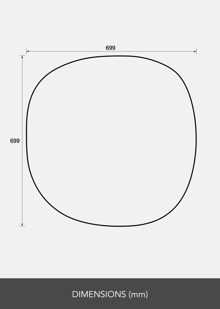 Speil Roundy I 70x70 cm