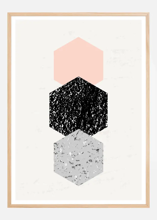 Abstract Hexagons Plakat