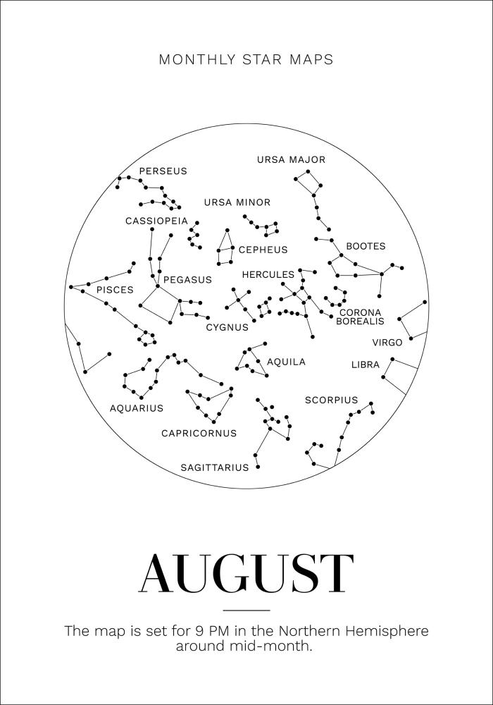 Monthly star August Plakat