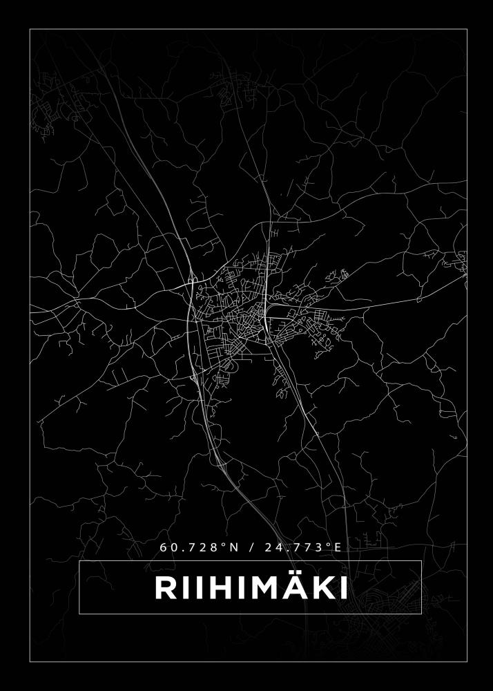 Kart - Riihimäki - Svart Plakat