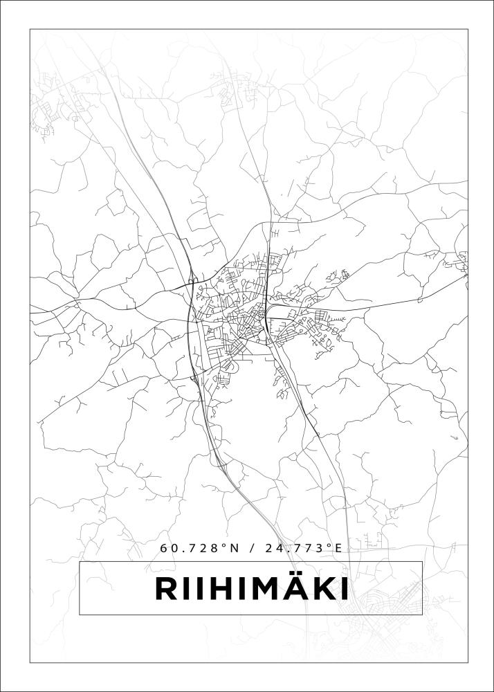 Kart - Riihimäki - Hvit Plakat