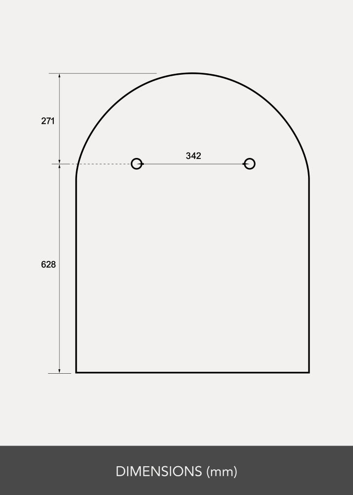 Speil Domed LED 70x90 cm