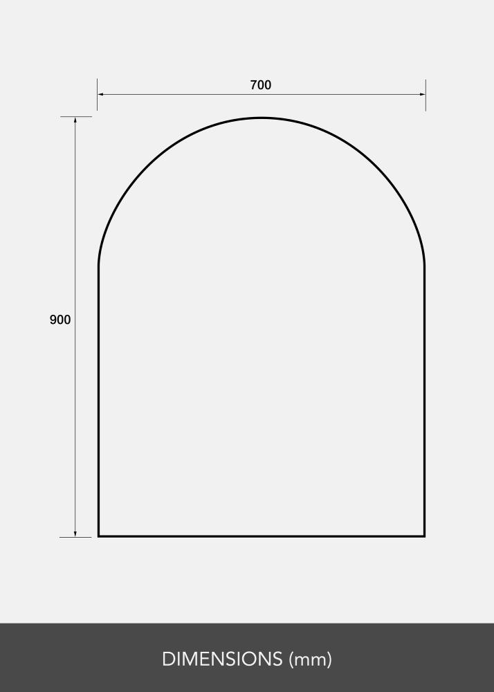 Speil Domed LED 70x90 cm