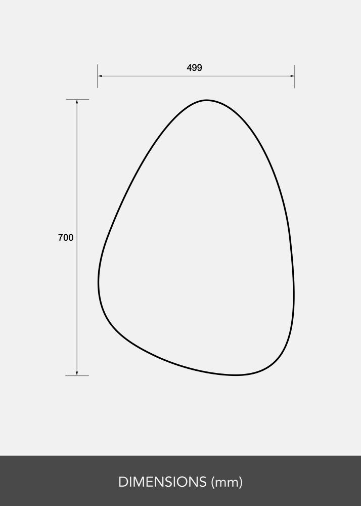 Speil Egg 50x70 cm