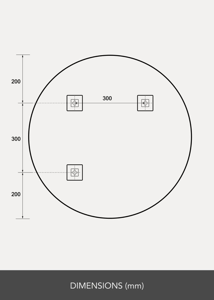 Rundt Speil 70 cm ø