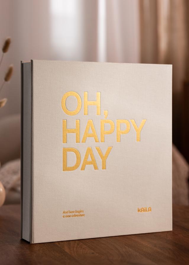 KAILA Fotoalbum OH HAPPY DAY Krem - 600 bilder i 10x15 cm