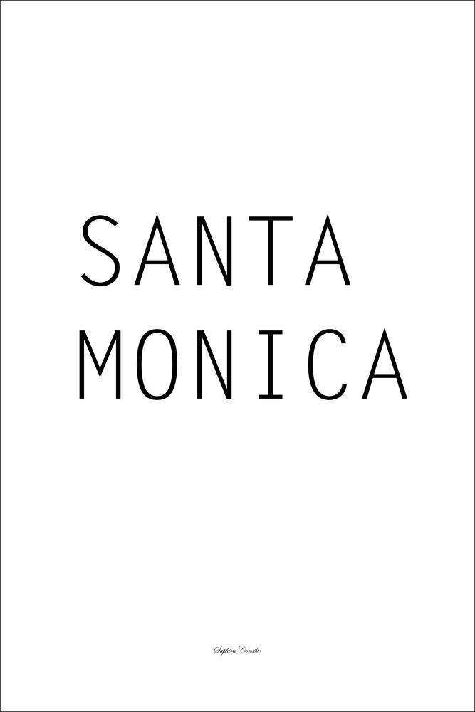 Santa monica text art Plakat