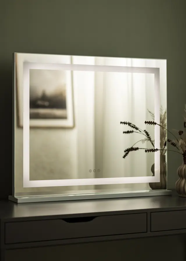 KAILA Sminkespeil Vanity LED Hvit 80x65 cm