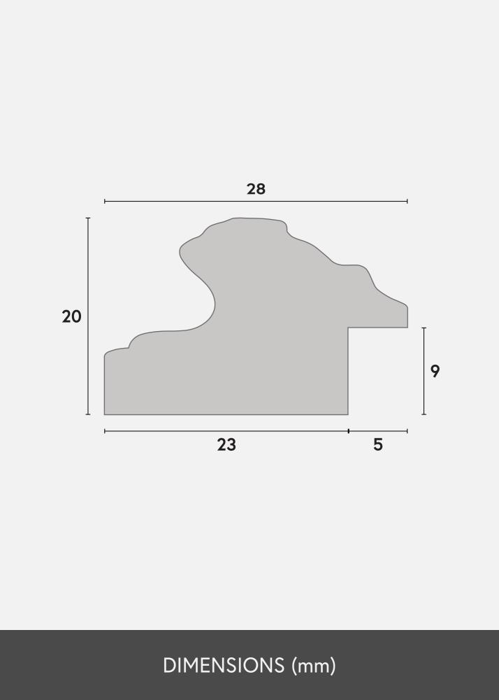 Ramme Swirl Akrylglass Gull 40x60 cm