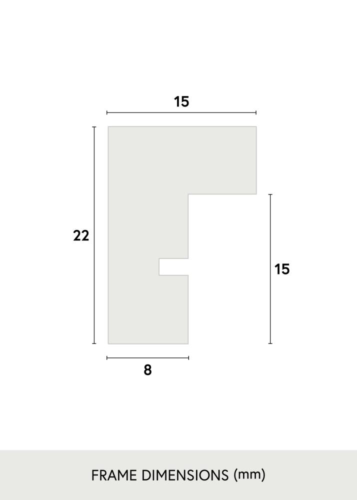 Ramme E-Line Wide Akrylglas Hvit 70x100 cm