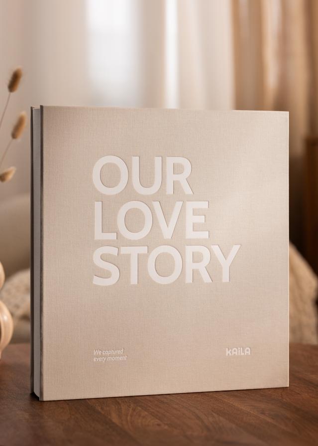 KAILA Fotoalbum OUR LOVE STORY Krem - 600 bilder i 10x15 cm