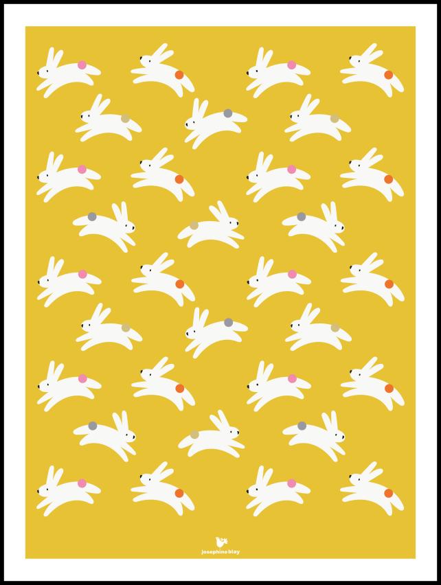 Rabbit - yellow Plakat