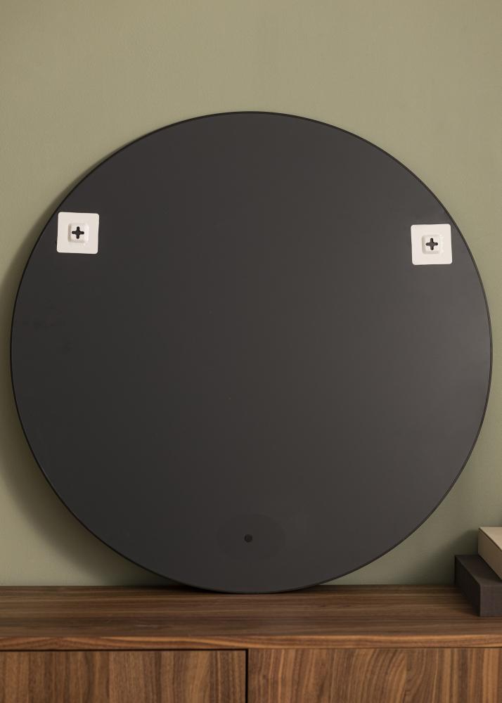 KAILA Round Mirror - Thin Black 80 cm Ø