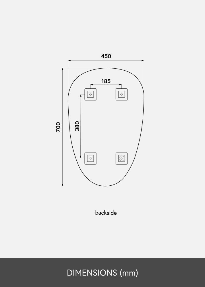 KAILA Speil Shape II 45x70 cm