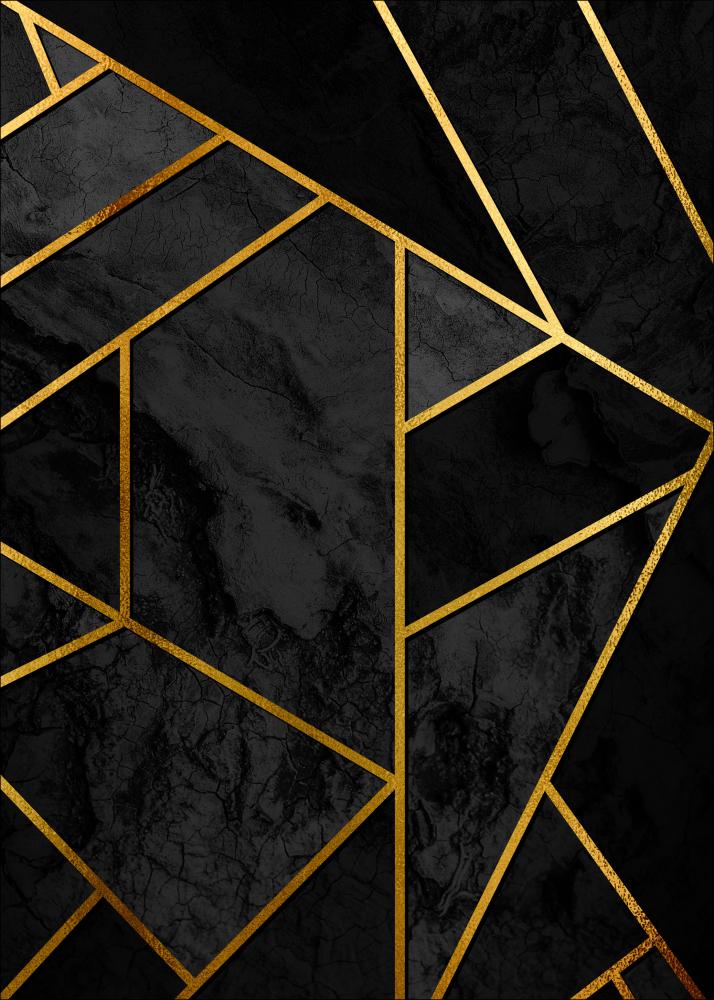 Gold & Black Marble Plakat