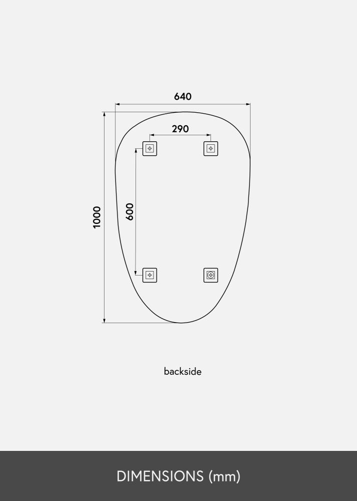 KAILA Speil Shape II 64x100 cm