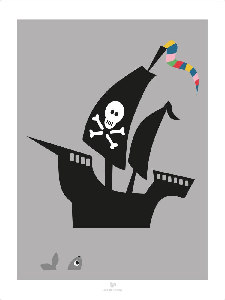 Ship - grey Plakat