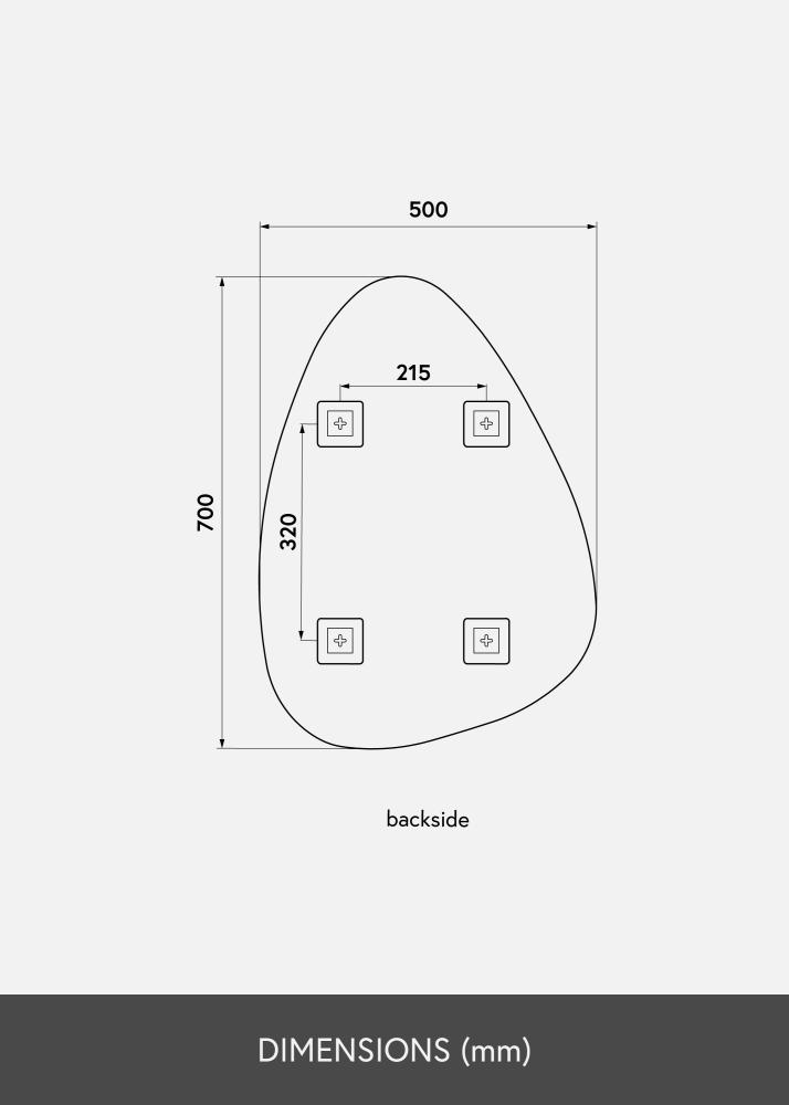 KAILA Speil Shape I 50x70 cm