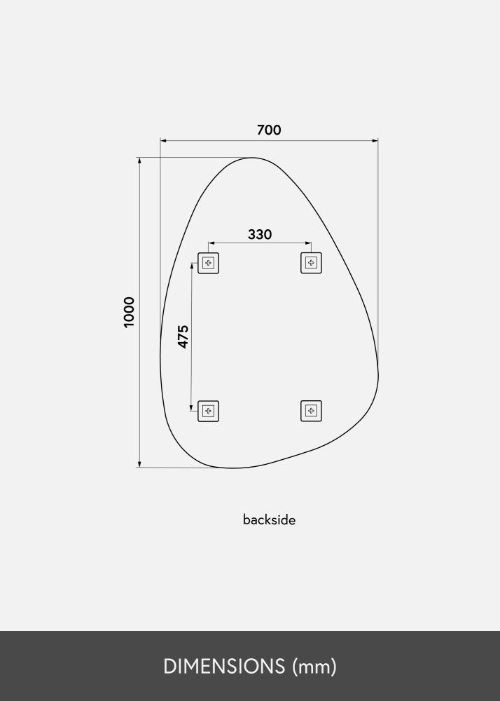 KAILA Speil Shape I 70x100 cm