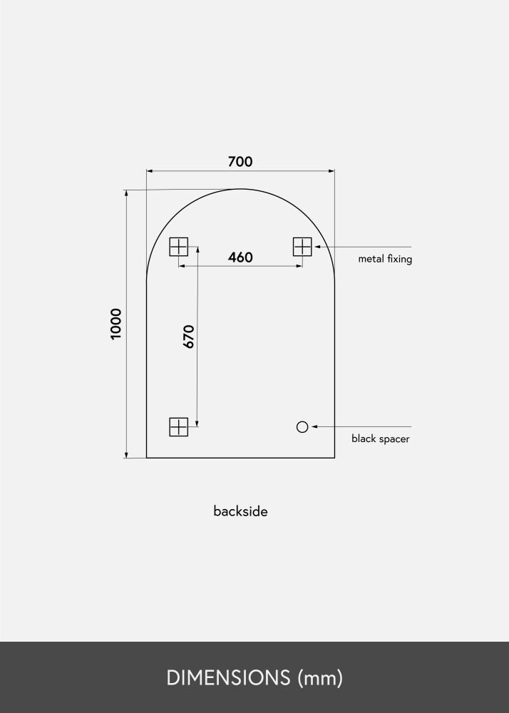 KAILA Speil Cut Oval 70x100 cm