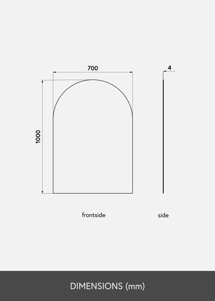 KAILA Speil Cut Oval 70x100 cm