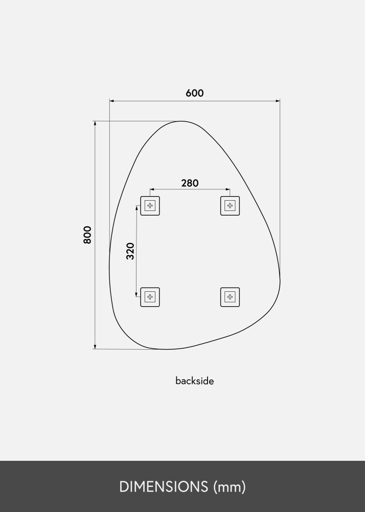 KAILA Speil Shape I 60x80 cm