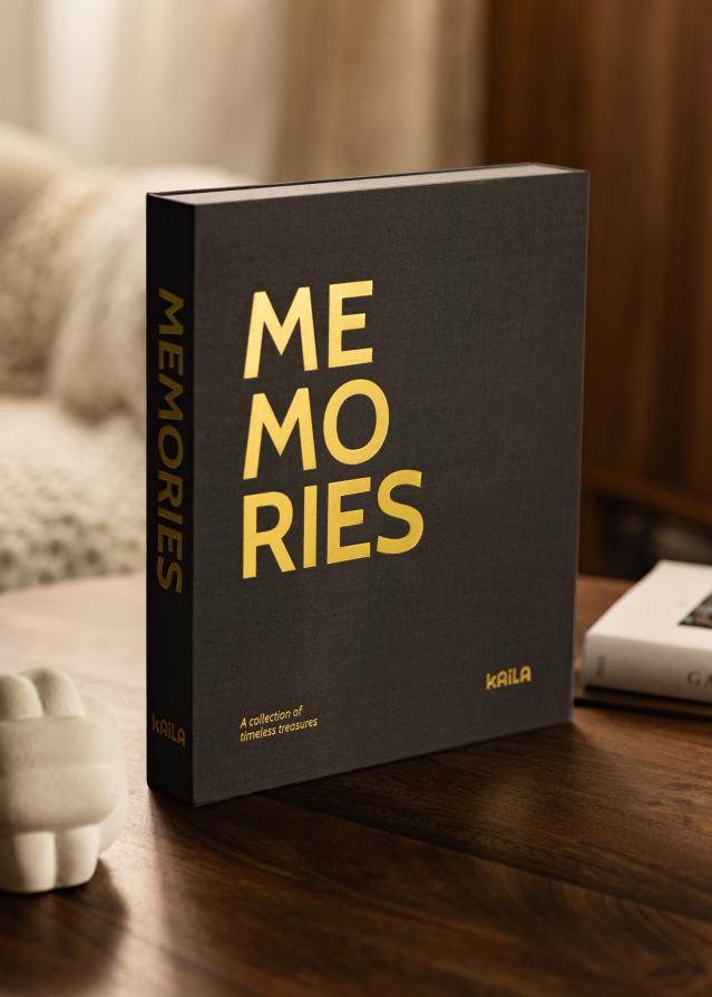 KAILA MEMORIES Black - Coffee Table Photo Album (60 Svarte Sider / 30 Ark)