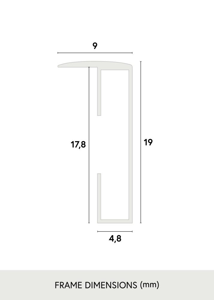 Ramme Aluminium Akrylglass Svart 70x100 cm